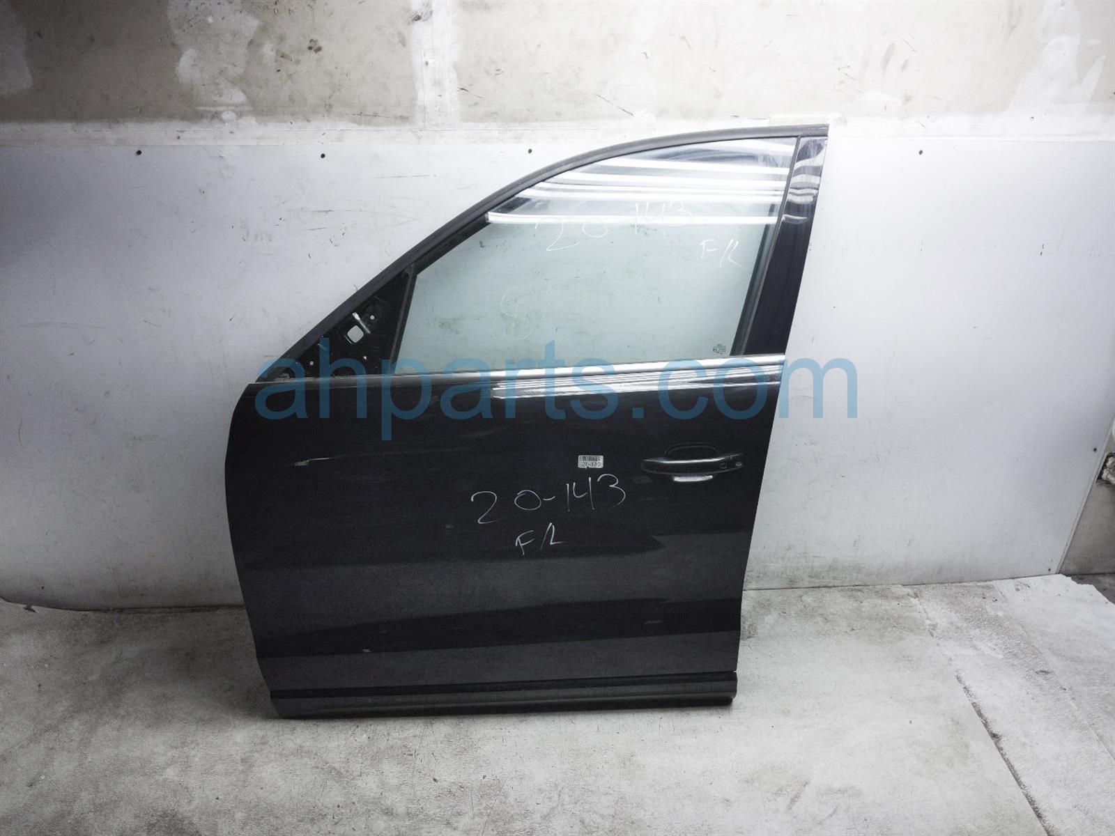 $375 Audi FR/LH DOOR - BLACK - NO MIRROR/TRIM