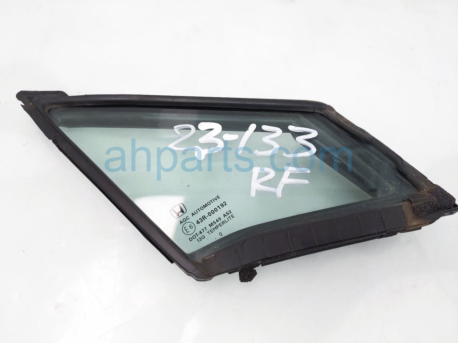 $49 Honda FR/RH DOOR VENT GLASS WINDOW