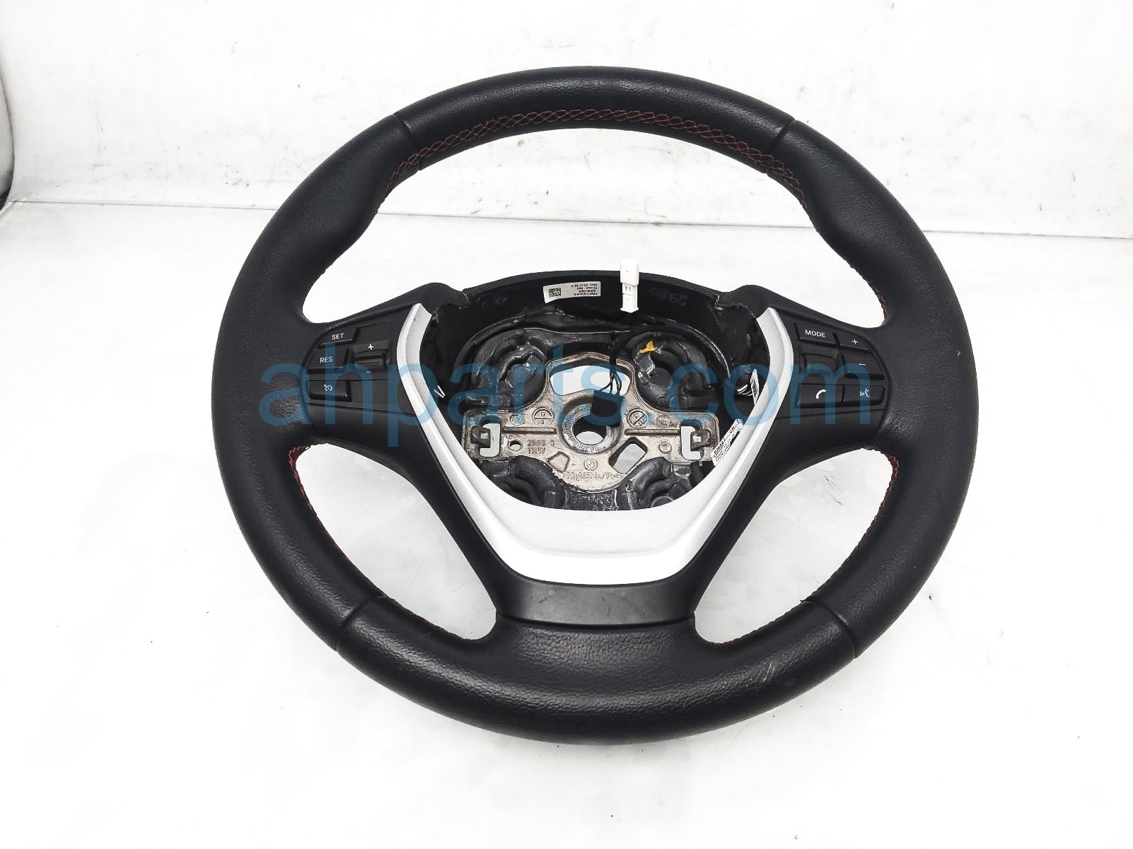 $200 BMW STEERING WHEEL -BLACK SPORT RED STIT