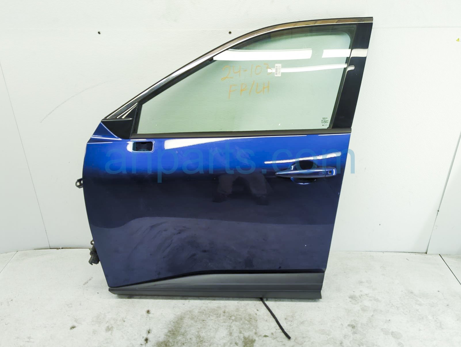 $875 Nissan FR/LH DOOR - BLUE - NO MIRROR/TRIM