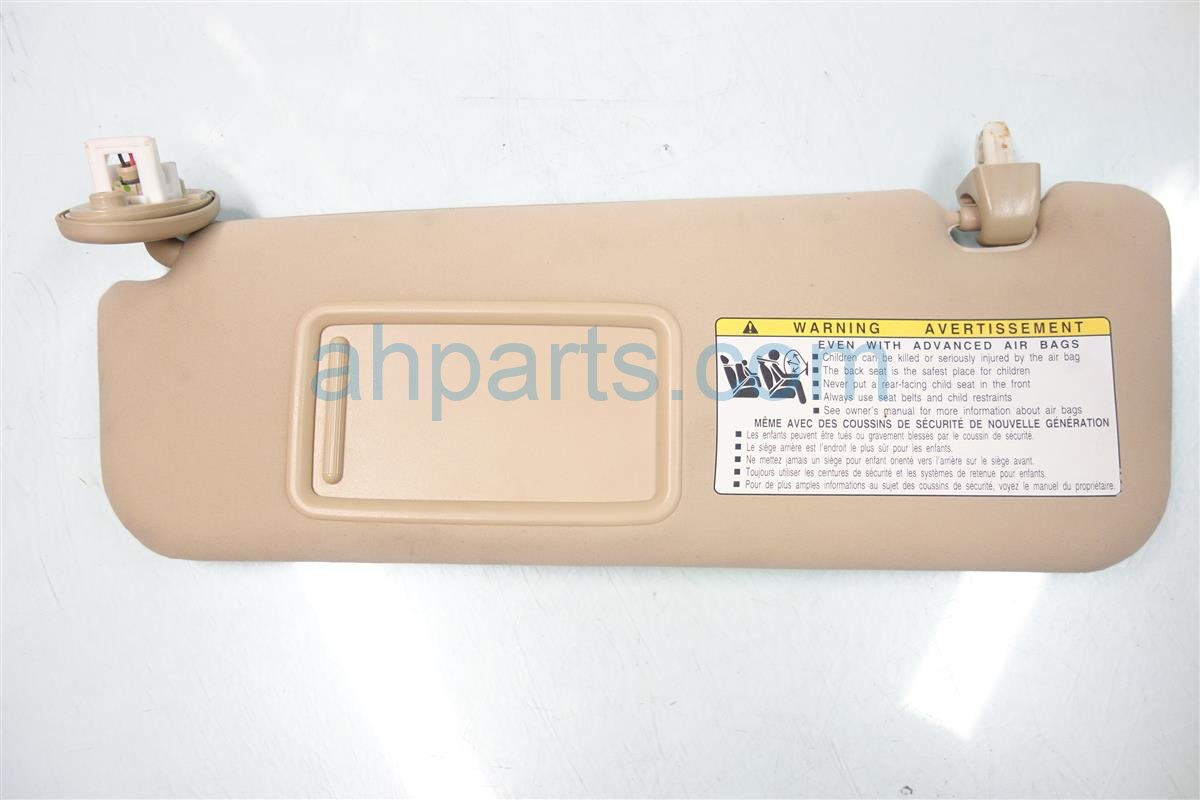 $40 Lexus LH SUN VISOR, TAN 2 INDENTS